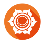 Symbol des Swadhisthana Chakras, des Sakralchakras, in Orange.