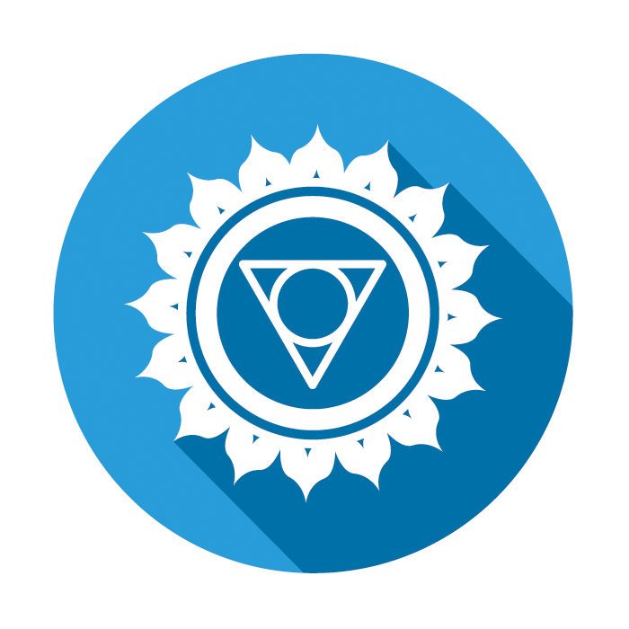 Symbol des Vishuddhi Chakras, des Halschakras, im Yoga.