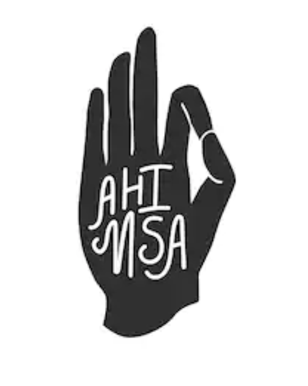 Symbolische Darstellung des Ahimsa-Prinzips aus dem Yoga und Ayurveda.